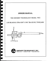 Eminent ET-2 TONEARM Owner'S Manual предпросмотр