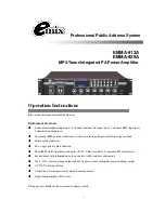 Preview for 1 page of EMIX EMMA-925A Operation Instructions Manual