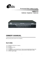 Preview for 1 page of EMIX EMRM-810 Owner'S Manual