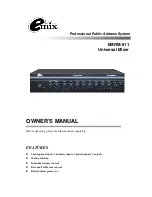 EMIX EMRM-811 Owner'S Manual предпросмотр