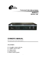 EMIX EMRM-812 Owner'S Manual предпросмотр