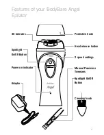 Preview for 5 page of Emjoi BodyBare Angel API7LTA Instruction Booklet