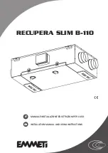 emmeti RECUPERA SLIM B-110 Installation Manual And Using Instructions предпросмотр