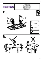 Предварительный просмотр 2 страницы Emmezeta LUTON DINING TABLE HT8093-GN Assembly Instructions Manual