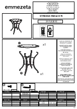 Emmezeta STRESSA TABLE D70 Assembly Instructions Manual предпросмотр