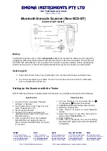 Предварительный просмотр 1 страницы Emona Instruments Pty Ltd BCS-BT Quick Start Manual