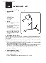 Предварительный просмотр 2 страницы Emos Lolli Manual