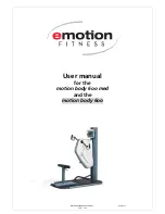 Emotion Fitness Motion body 600 User Manual предпросмотр