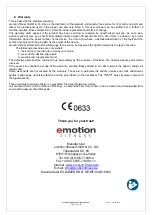 Preview for 13 page of Emotion Fitness motion cross 900 Instructions For Use Manual