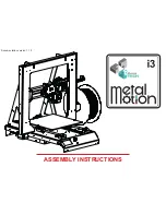 EMOTION i3 Metal Motion Assembly Instructions Manual предпросмотр