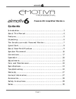 Preview for 3 page of Emotiva Airmotiv 5 Owner'S Manual