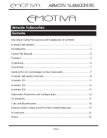 Preview for 5 page of Emotiva Airmotiv S10 User Manual