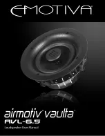 Emotiva airmotiv vaulta AVL-6.5 User Manual предпросмотр