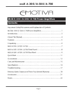 Preview for 5 page of Emotiva basX A-300 User Manual