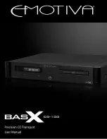 Предварительный просмотр 1 страницы Emotiva BASX CD-100 User Manual