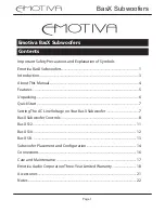 Preview for 5 page of Emotiva BASX User Manual