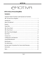 Предварительный просмотр 5 страницы Emotiva Gen 2 XPA-2 User Manual