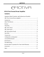 Предварительный просмотр 5 страницы Emotiva Gen 2 XPA-5 User Manual