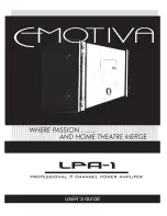 Emotiva LPA-1 User Manual предпросмотр