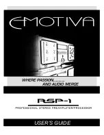 Emotiva RSP-1 User Manual предпросмотр