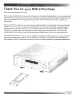 Предварительный просмотр 8 страницы Emotiva RSP-2 User Manual