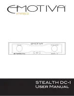 Предварительный просмотр 1 страницы Emotiva Stealth DC-1 User Manual