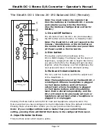 Предварительный просмотр 16 страницы Emotiva Stealth DC-1 User Manual