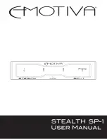 Emotiva Stealth SP-1 User Manual предпросмотр