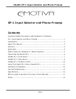 Preview for 5 page of Emotiva Stealth SP-1 User Manual