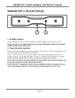 Preview for 11 page of Emotiva Stealth SP-1 User Manual