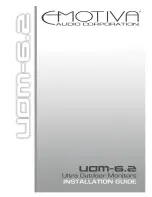 Emotiva UOM-6.2 Installation Manual preview