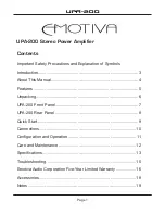 Предварительный просмотр 5 страницы Emotiva upa-200 User Manual