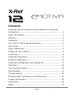 Предварительный просмотр 5 страницы Emotiva X-Ref 10 User Manual