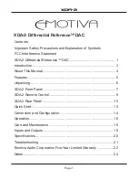 Предварительный просмотр 5 страницы Emotiva XDA-2 User Manual