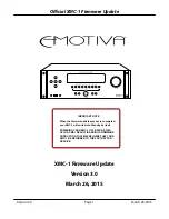 Emotiva XMC-1 Firmware Update Procedure предпросмотр