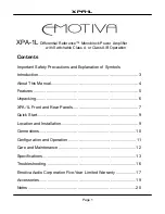 Предварительный просмотр 5 страницы Emotiva XPA-1L User Manual