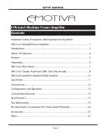 Preview for 5 page of Emotiva XPA GEN3 User Manual