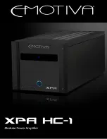 Emotiva XPA HC-1 User Manual предпросмотр