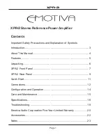 Preview for 4 page of Emotiva XPR-2 User Manual