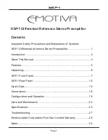 Preview for 5 page of Emotiva XSP-1 User Manual