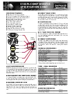 Preview for 1 page of EMPHASER E15SPL-COMP Specification Sheet