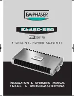 EMPHASER EA450-250 Installation & Operating Manual предпросмотр