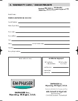 Preview for 24 page of EMPHASER EA450-250 Installation & Operating Manual