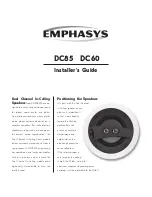 Preview for 1 page of Emphasys DC85 Installer'S Manual