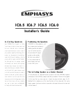 Предварительный просмотр 1 страницы Emphasys IC8.5 Installer'S Manual