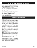 Preview for 3 page of Empire Comfort Systems Boulevard LS41TDF-1 Installation Instructions And Owner'S Manual