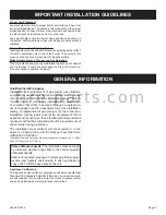 Предварительный просмотр 3 страницы Empire Comfort Systems Boulevard LS41THF-1 Installation Instructions And Owner'S Manual