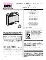 Empire Comfort Systems BVD34FP30(F Installation Instructions And Owner'S Manual preview