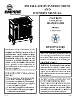 Preview for 1 page of Empire Comfort Systems CIVF-25-2 Installation Instructions And Owner'S Manual