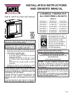 Empire Comfort Systems Deluxe VFD32FB0F-3 Installation Instructions And Owner'S Manual preview